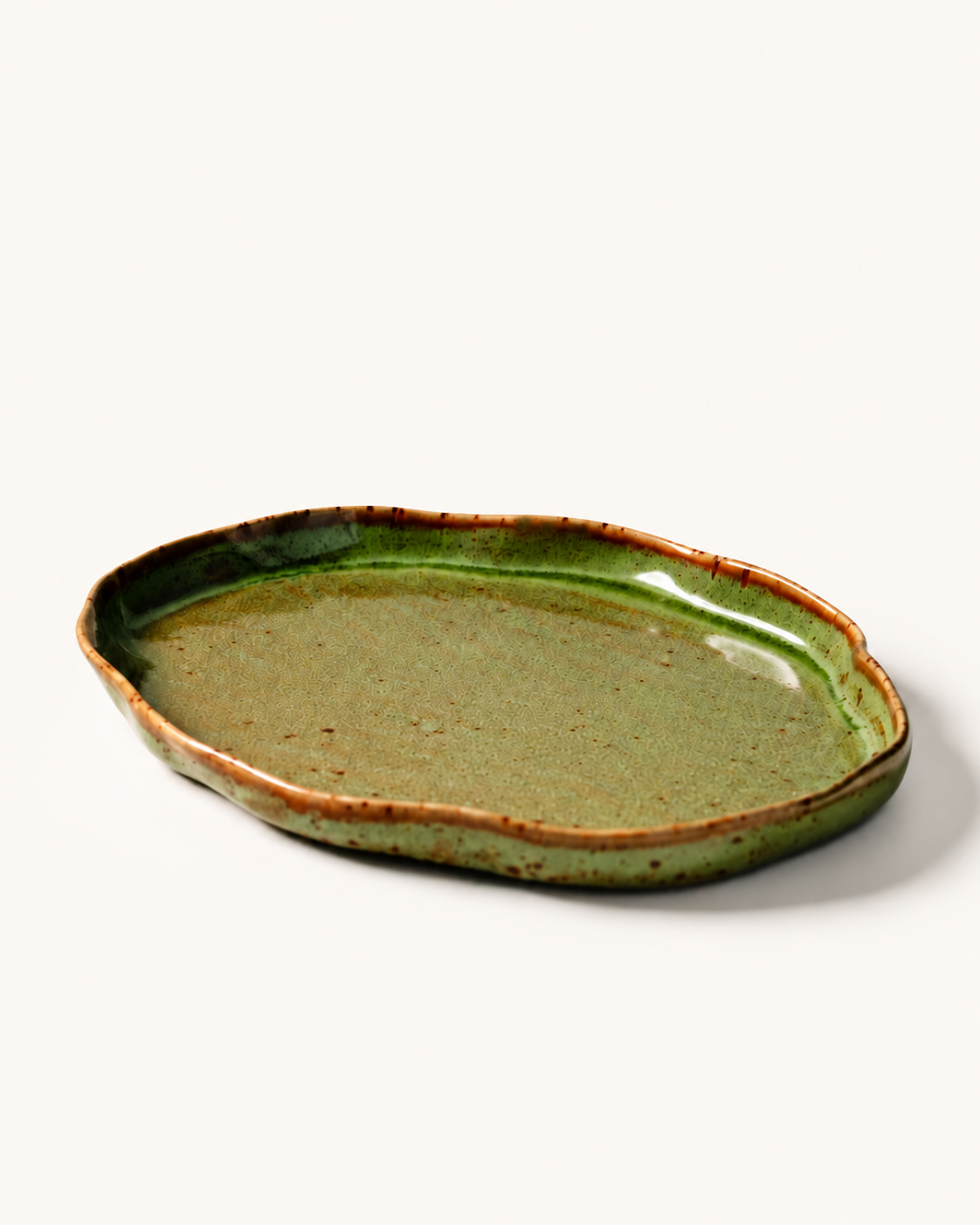 Oval Side Plate (Mountain Inkstone)