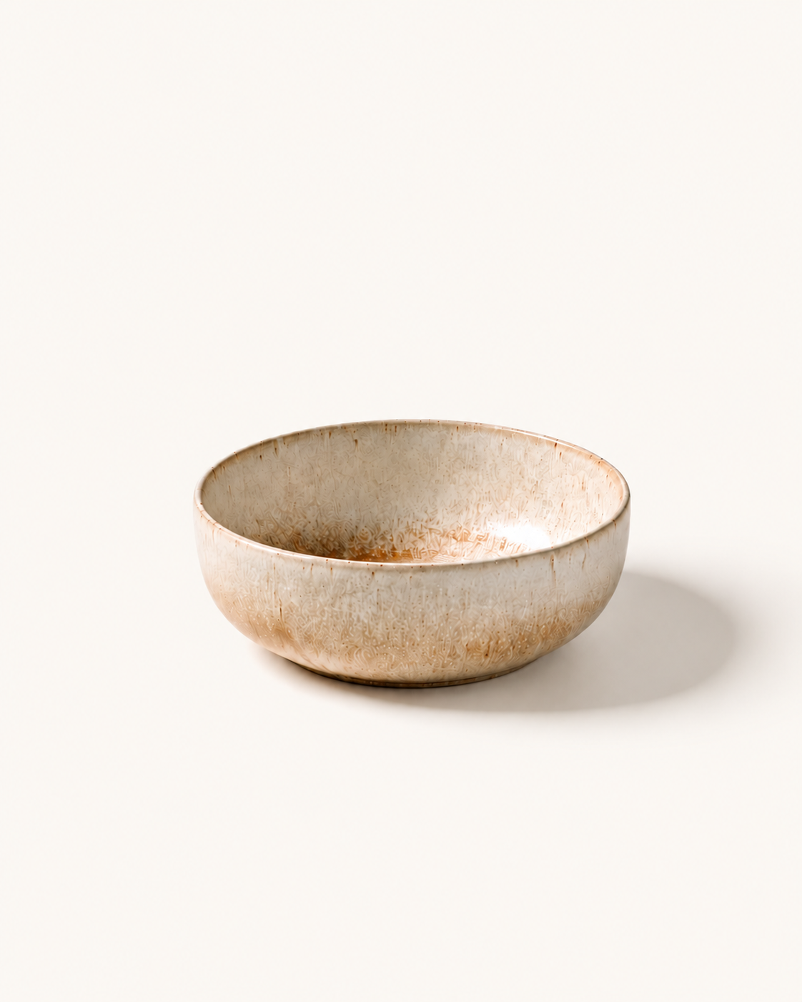 High Rim Plate (White Brown Trim)